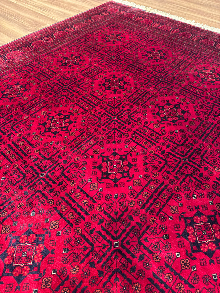 Afghan Carpet Bilcik Original Hand-Woven Vegetable Dyed Wool 197x289 5.69 Square Meters - 7x10 ft