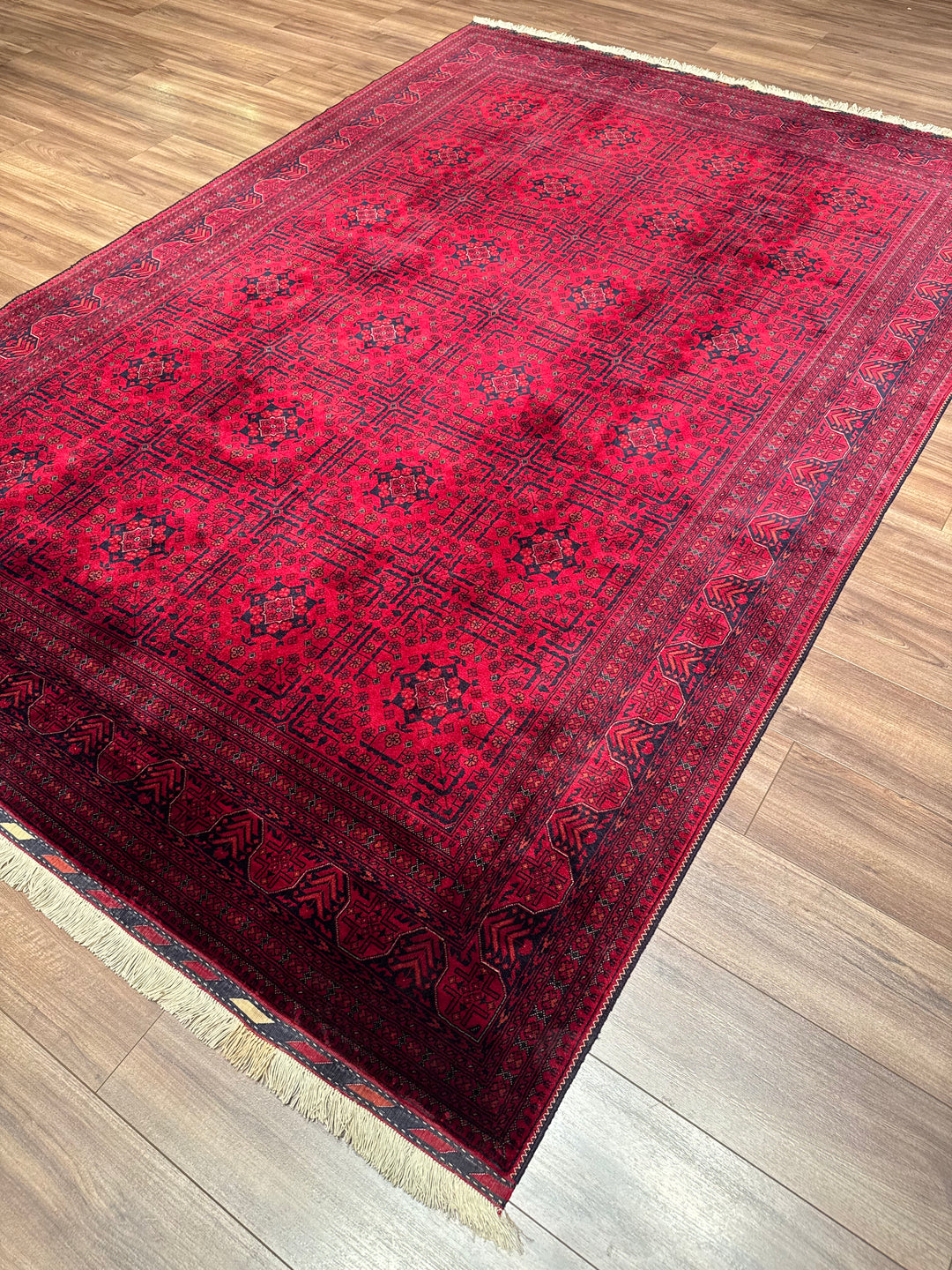 Afghan Carpet Bilcik Original Hand-Woven Vegetable Dyed Wool 197x289 5.69 Square Meters - 7x10 ft