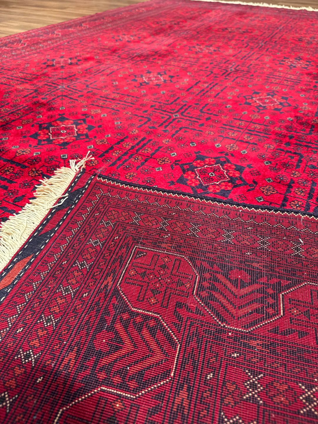 Afghan Carpet Bilcik Original Hand-Woven Vegetable Dyed Wool 197x289 5.69 Square Meters - 7x10 ft