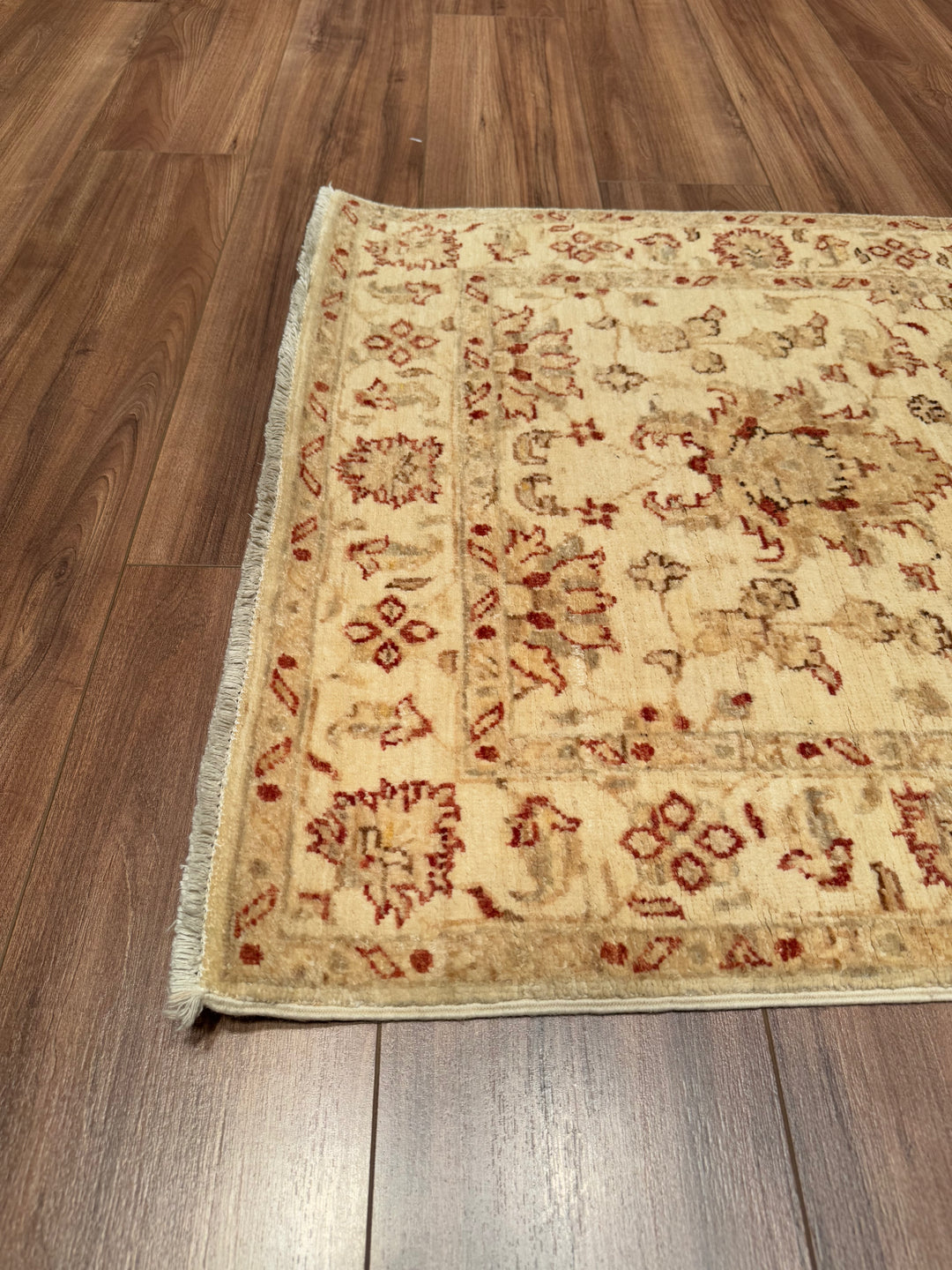 Uşak Original Hand Woven Runner Cream Vegetable Dyed Wool Carpet 0.79x296 2.34 Square Meters - 2x10 ft