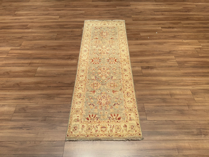 Uşak Original Hand Woven Runner Cream Vegetable Dyed Wool Carpet 0.72x209 1.50 Square Meters - 2x6 ft