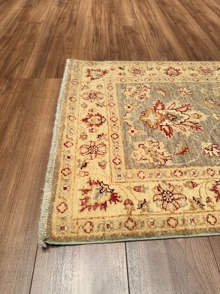 Uşak Original Hand Woven Runner Cream Vegetable Dyed Wool Carpet 0.78x211 1.65 Square Meters - 2x7 ft