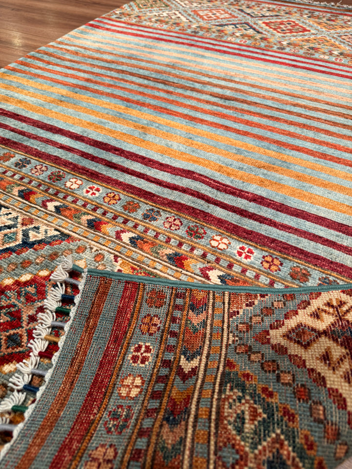 Khorjin Orijinal El Dokuması Multi Kök Boya Yün Halı 102x151 1.54 Metrekare - 3x5 ft