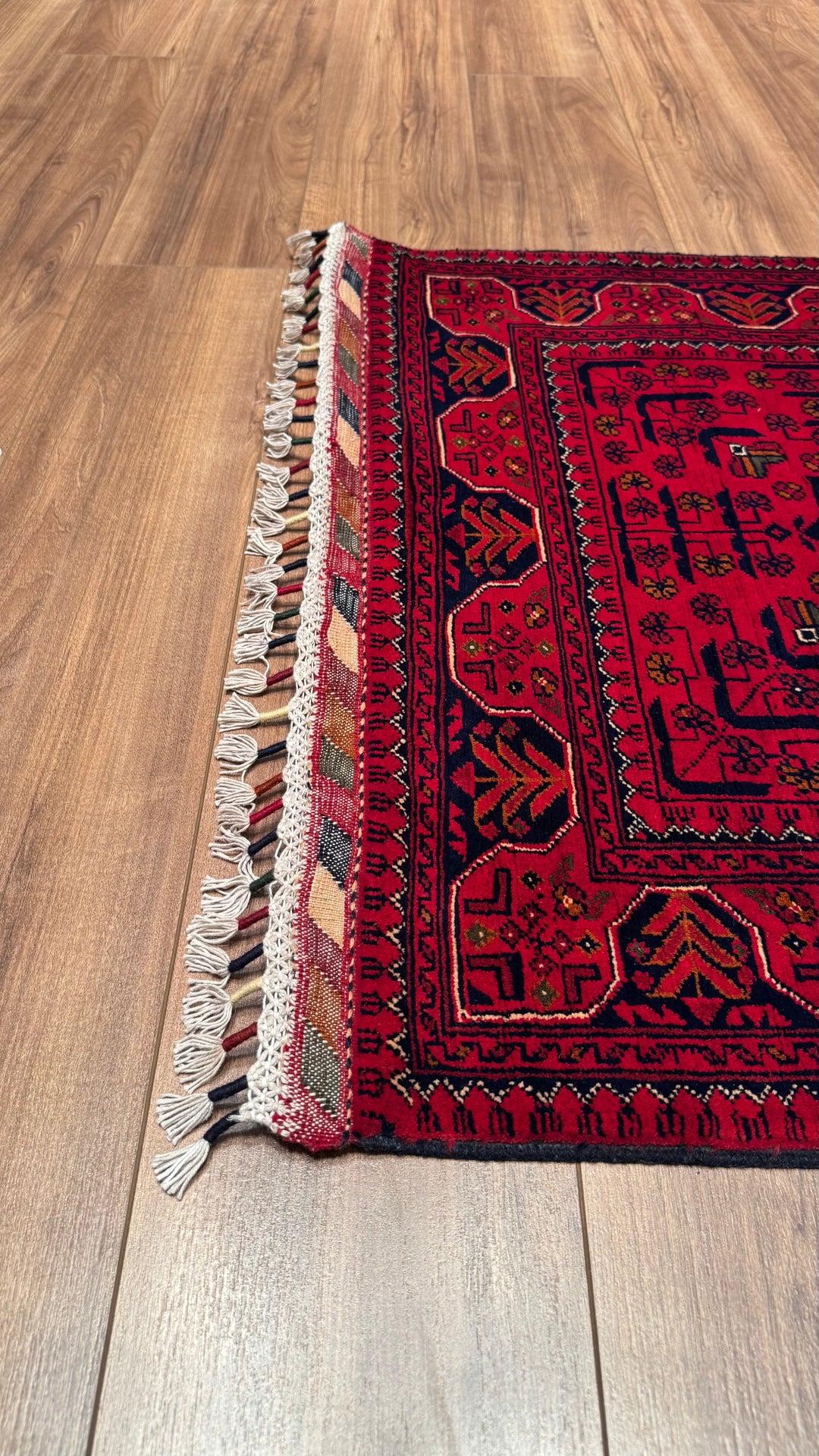 Afghan Carpet Hamyap Runner Original Hand Woven Vegetable Dyed Wool 0.87x289 2.51 Square Meters - 3x9 ft