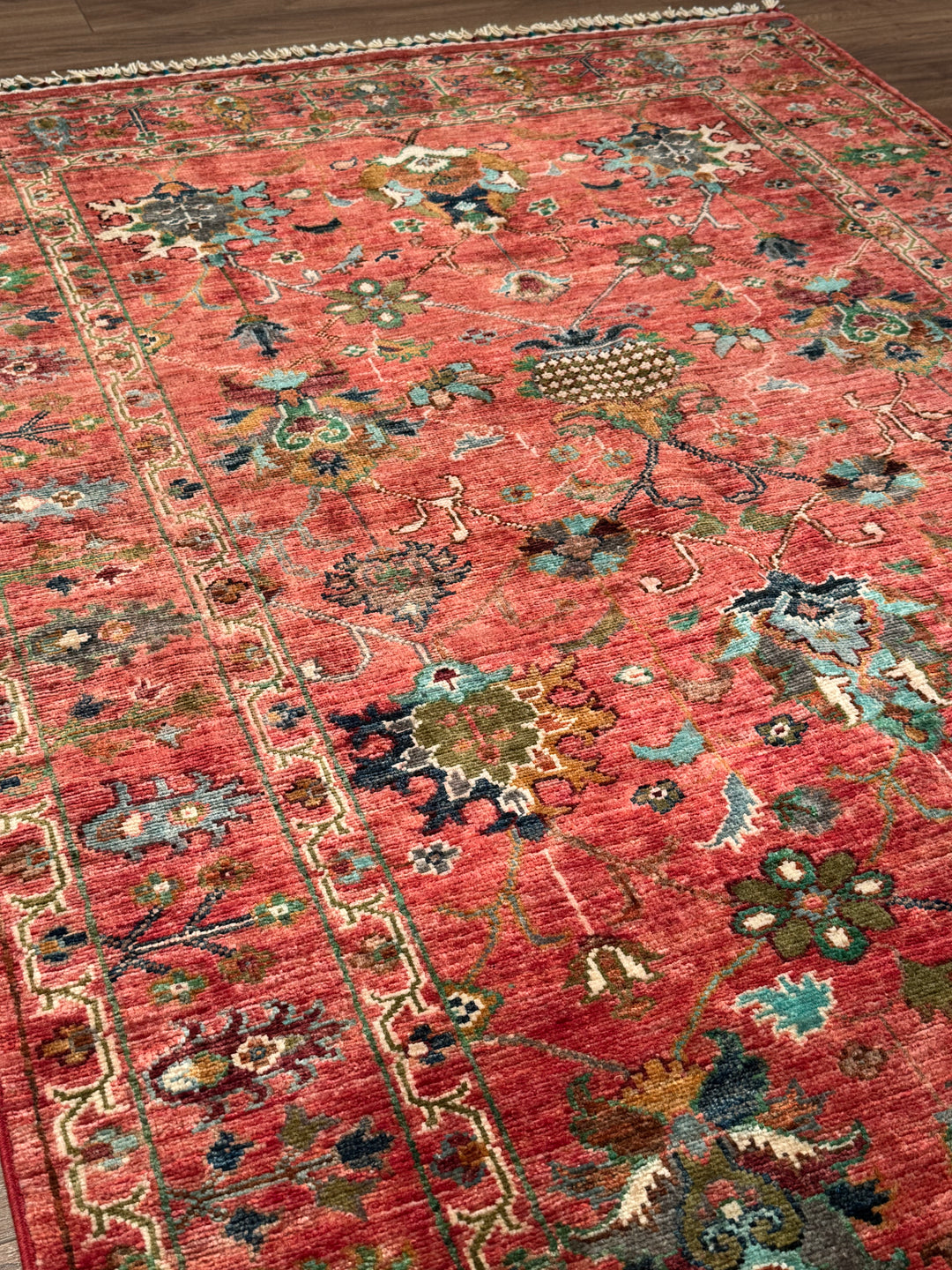 Sultani Binbirgece Orijinal El Dokuması Kırmızı Kök Boya Yün Halı 122x180 2.20 Metrekare - 4x6 ft