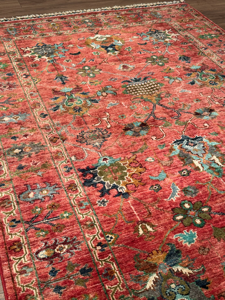 Sultani Binbirgece Orijinal El Dokuması Kırmızı Kök Boya Yün Halı 122x180 2.20 Metrekare - 4x6 ft