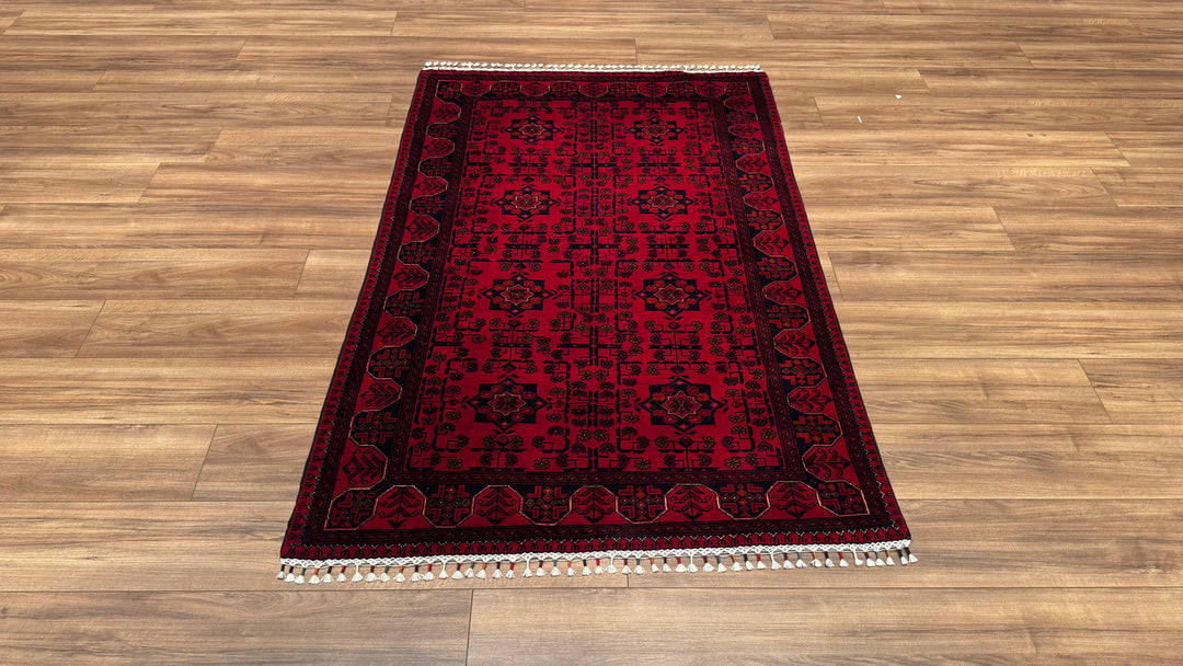 Afgan Halısı Hamyap Orjinal El Dokuması Kök Boya Yün 117x179 2.09 Metrekare - 3x5 ft