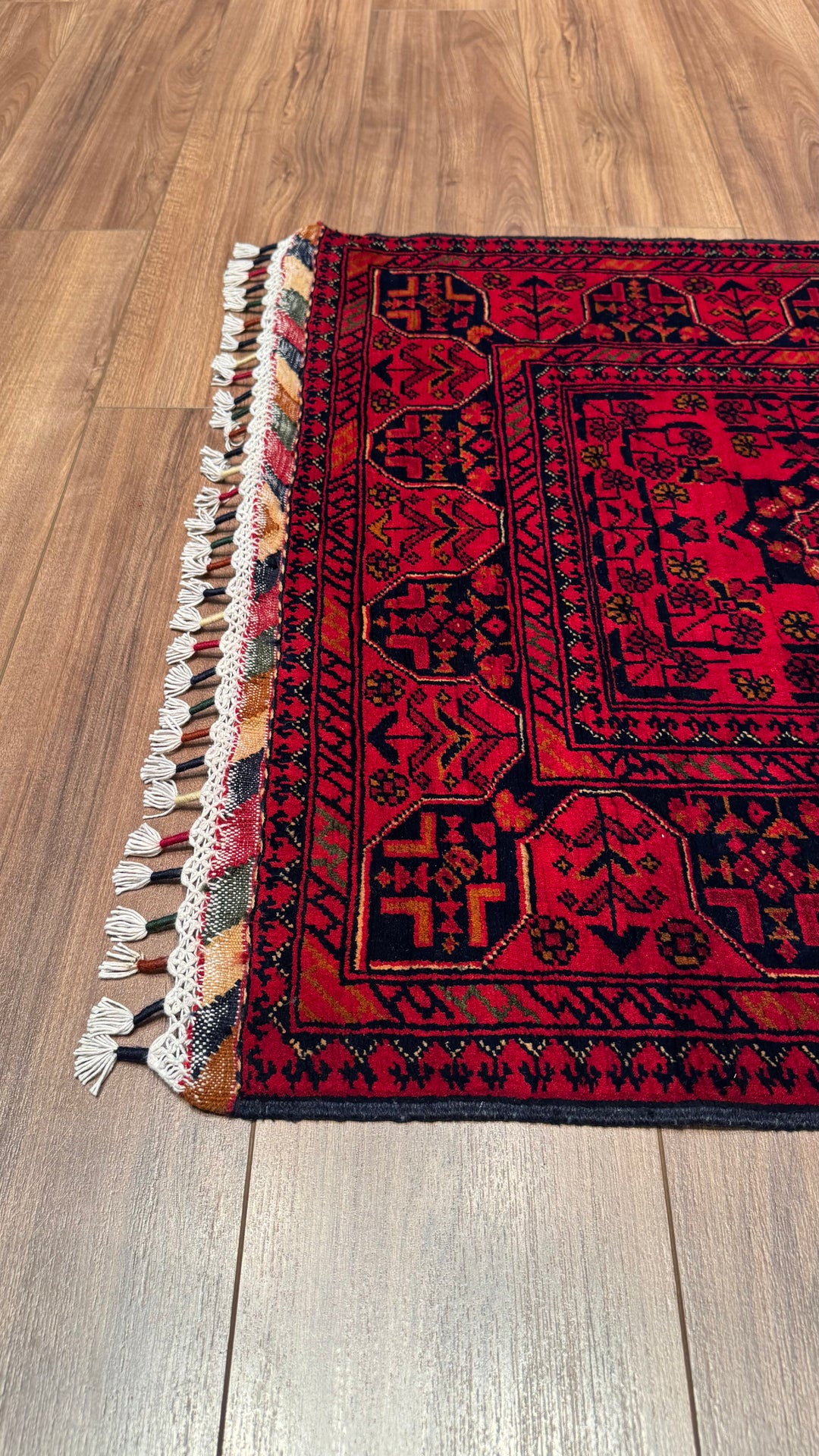 Afghan Carpet Hamyap Runner Original Hand Woven Vegetable Dyed Wool 0.79x304 2.40 Square Meters - 2x10 ft