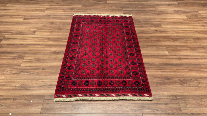 Afghan Carpet Bilcik Original Hand Woven Vegetable Dyed Wool 100x144 1.44 Square Meters - 3x4 ft