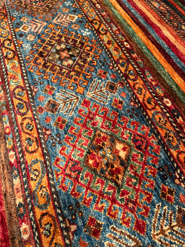 Khorjin Orijinal El Dokuması Multi Kök Boya Yün Halı 127x184 2.34 Metrekare - 4x6 ft