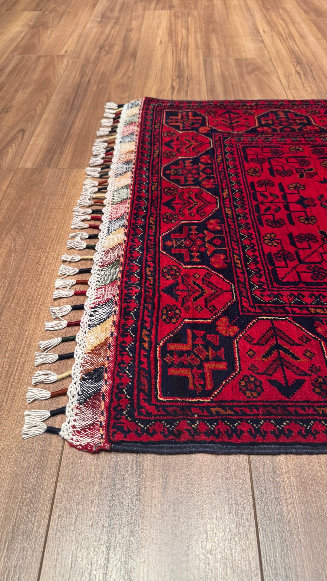 Afghan Carpet Hamyap Runner Original Hand Woven Vegetable Dyed Wool 0.81x297 2.41 Square Meters - 3x10 ft