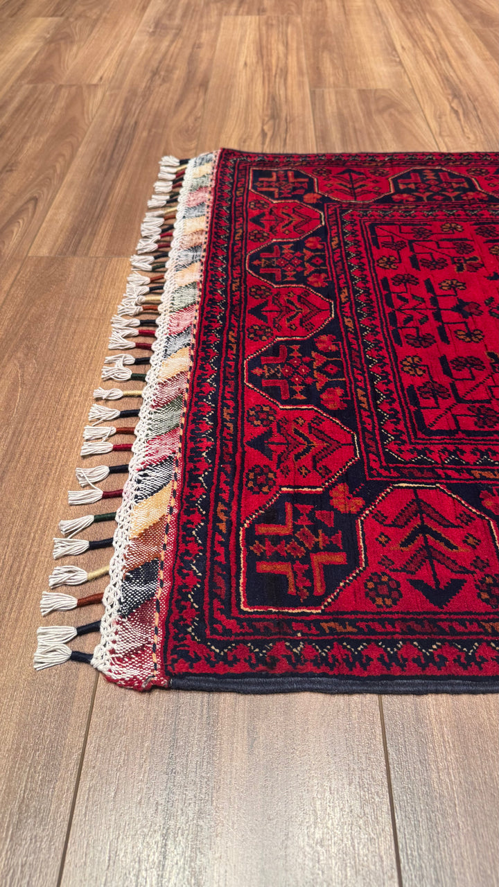 Afghan Carpet Hamyap Runner Original Hand Woven Vegetable Dyed Wool 0.81x297 2.41 Square Meters - 3x10 ft