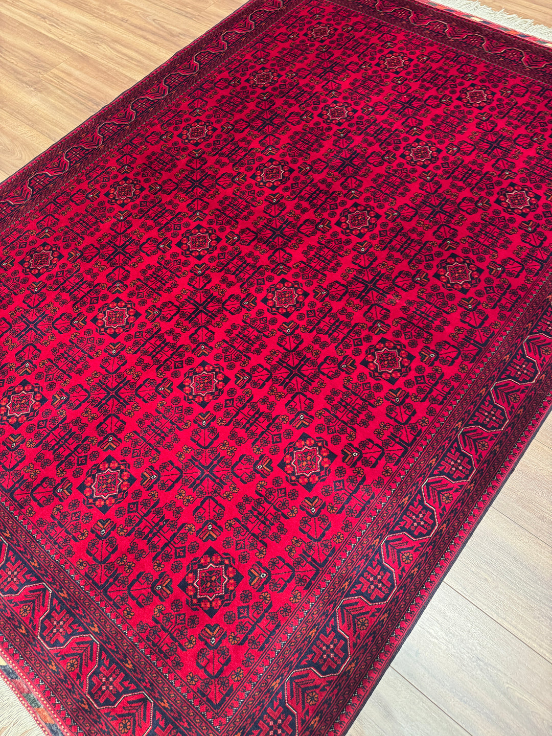 Afgan Halısı Bilcik Orijinal El Dokuması Kök Boya Yün 169x236 3.99 Metrekare - 6x8 ft