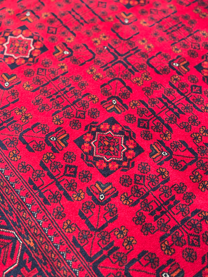 Afgan Halısı Bilcik Orijinal El Dokuması Kök Boya Yün 169x236 3.99 Metrekare - 6x8 ft