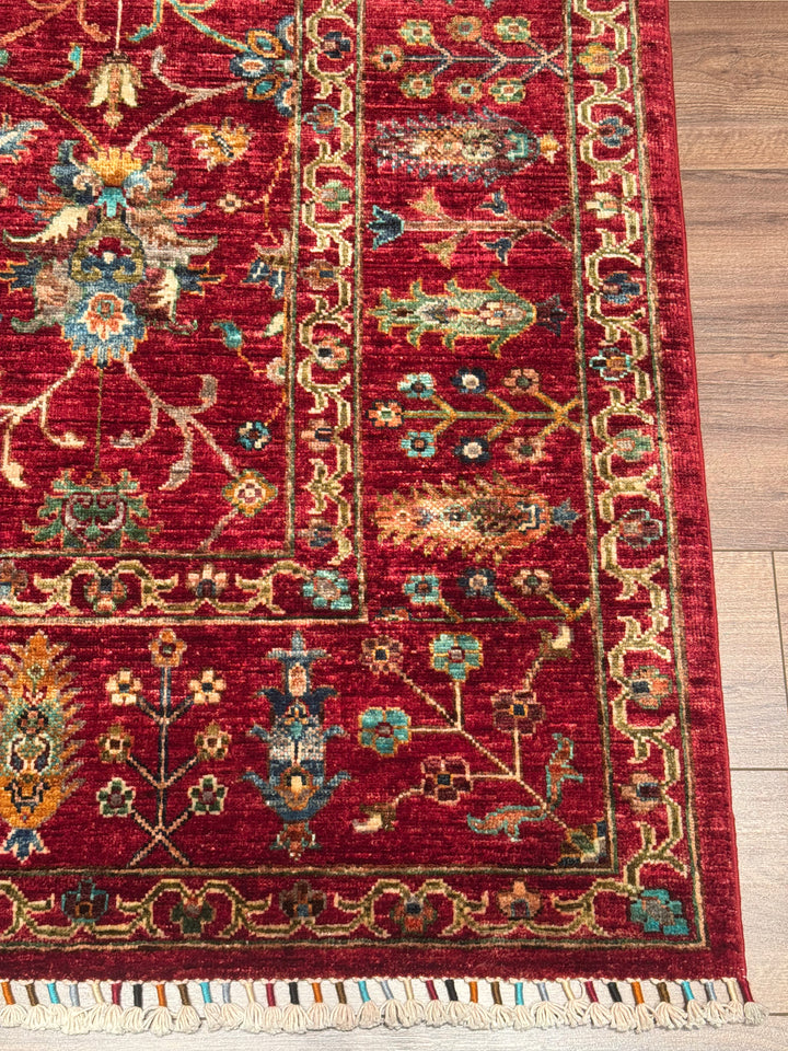 Sultani Binbirgece Orijinal El Dokuması Kırmızı Kök Boya Yün Halı 176x250 4.40 Metrekare - 5x8 ft