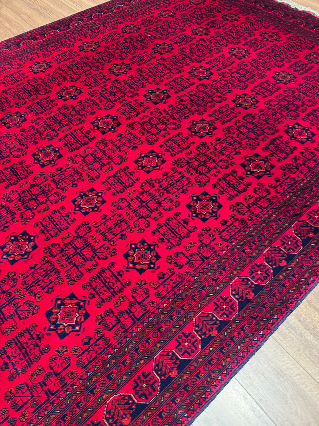 Afgan Halısı Bilcik Orijinal El Dokuması Kök Boya Yün 251x345 8.66 Metrekare - 8x12 ft