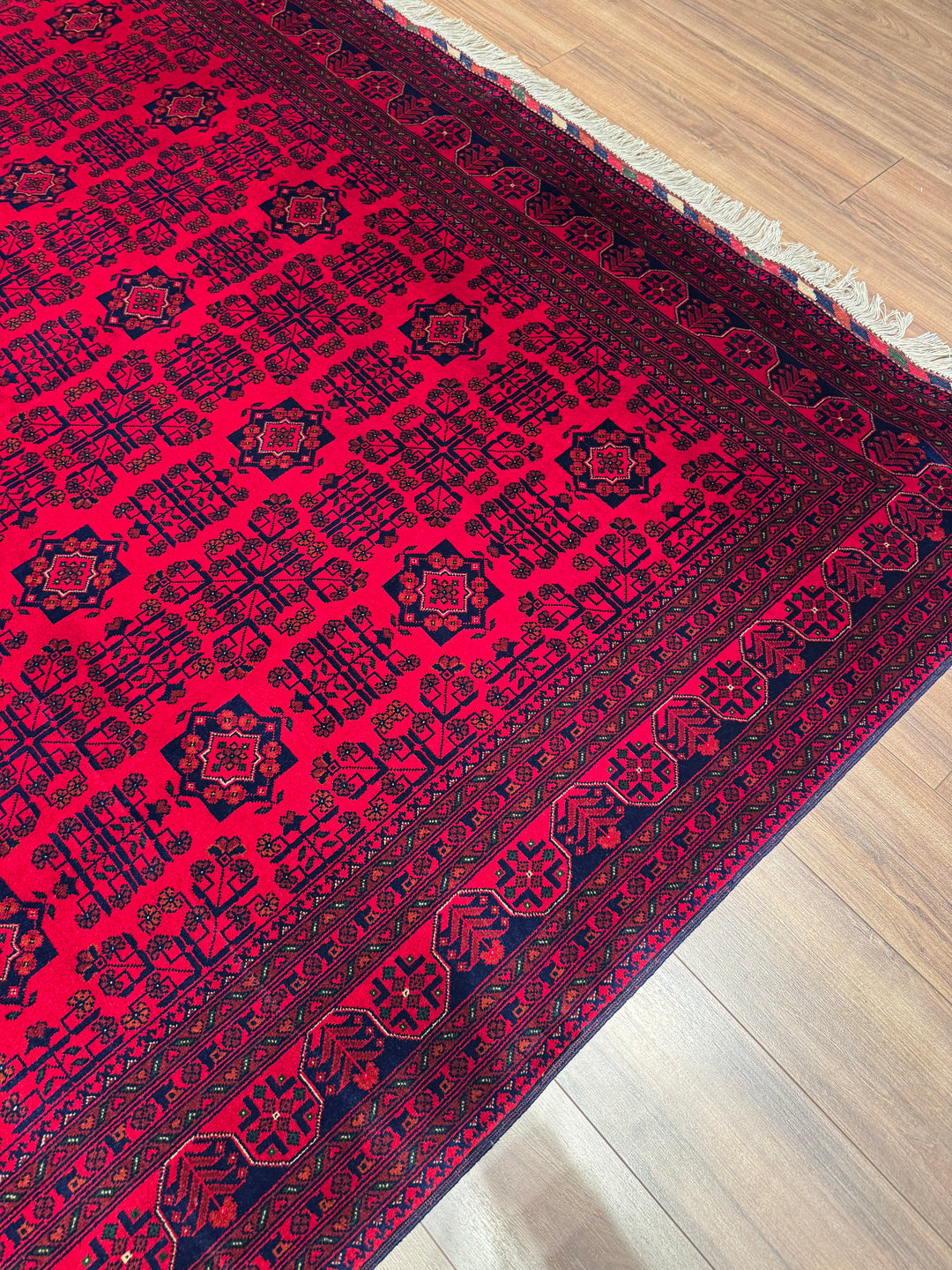 Afgan Halısı Bilcik Orijinal El Dokuması Kök Boya Yün 251x345 8.66 Metrekare - 8x12 ft