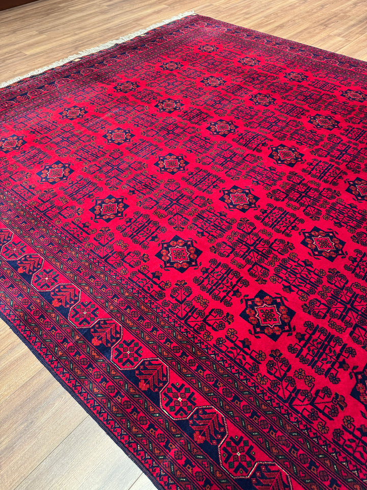 Afgan Halısı Bilcik Orijinal El Dokuması Kök Boya Yün 251x345 8.66 Metrekare - 8x12 ft