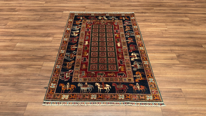 Pazırık Original Hand Woven Multi Vegetable Dyed Wool Carpet 125x183 2.29 Square Meters - 4x6 ft