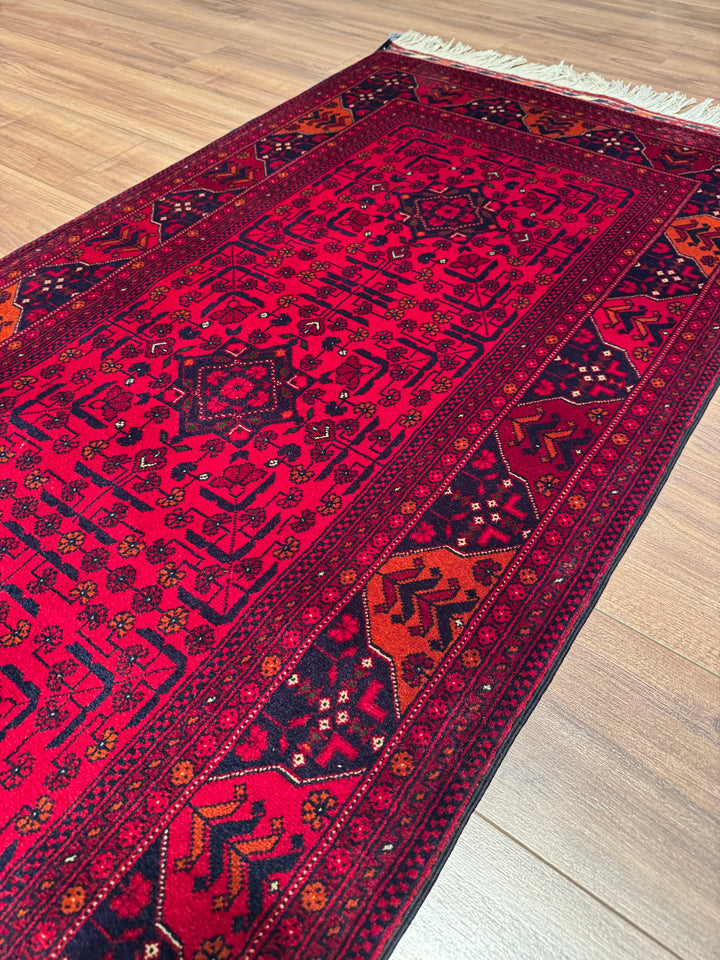 Afgan Halısı Yolluk Bilcik Orijinal El Dokuması Kök Boya Yün 0.83x401 3.33 Metrekare - 3x13 ft
