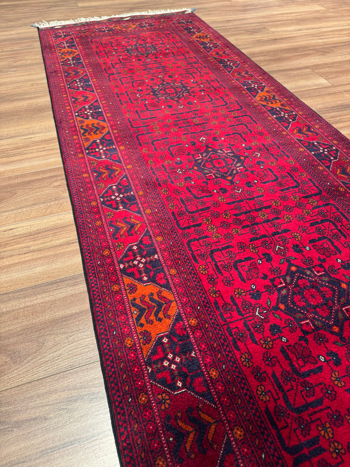 Afgan Halısı Yolluk Bilcik Orijinal El Dokuması Kök Boya Yün 0.83x401 3.33 Metrekare - 3x13 ft