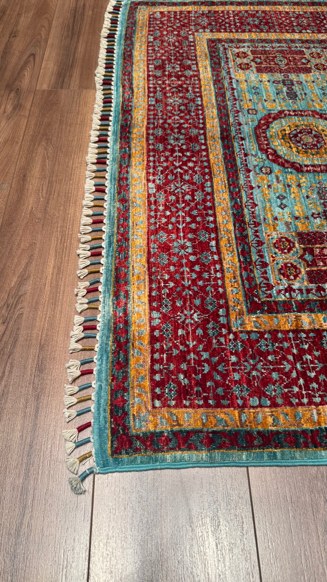 Mamluk Original Hand Woven Multi Vegetable Dyed Wool Carpet 128x186 2.38 Square Meters - 4x6 ft