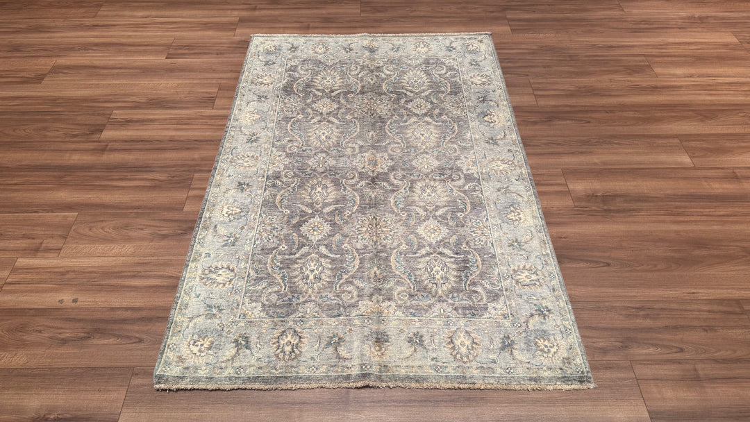 Uşak Original Hand Woven Gray Vegetable Dyed Wool Carpet 119x178 2.12 Square Meters - 4x6 ft