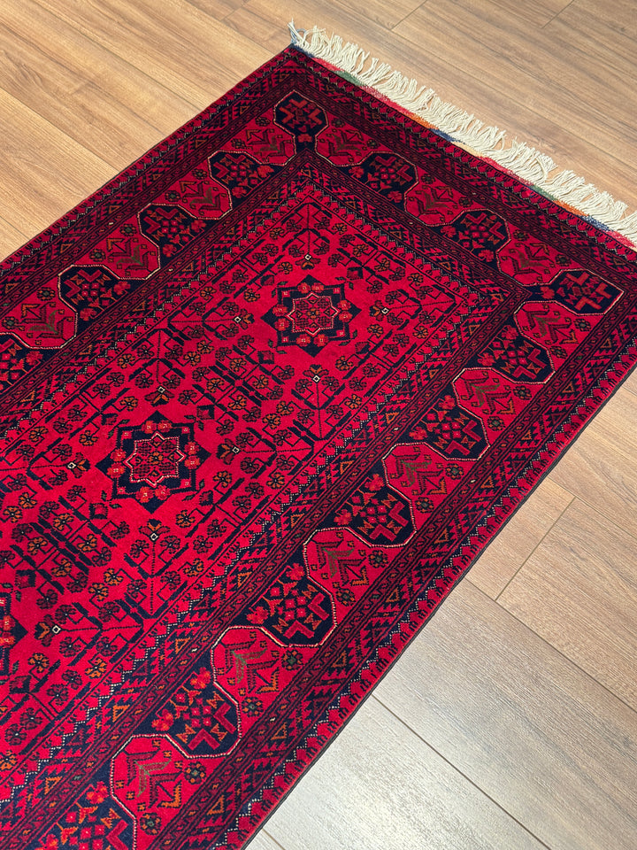 Afgan Halısı Yolluk Bilcik Orijinal El Dokuması Kök Boya Yün 0.84x304 2.55 Metrekare - 3x10 ft