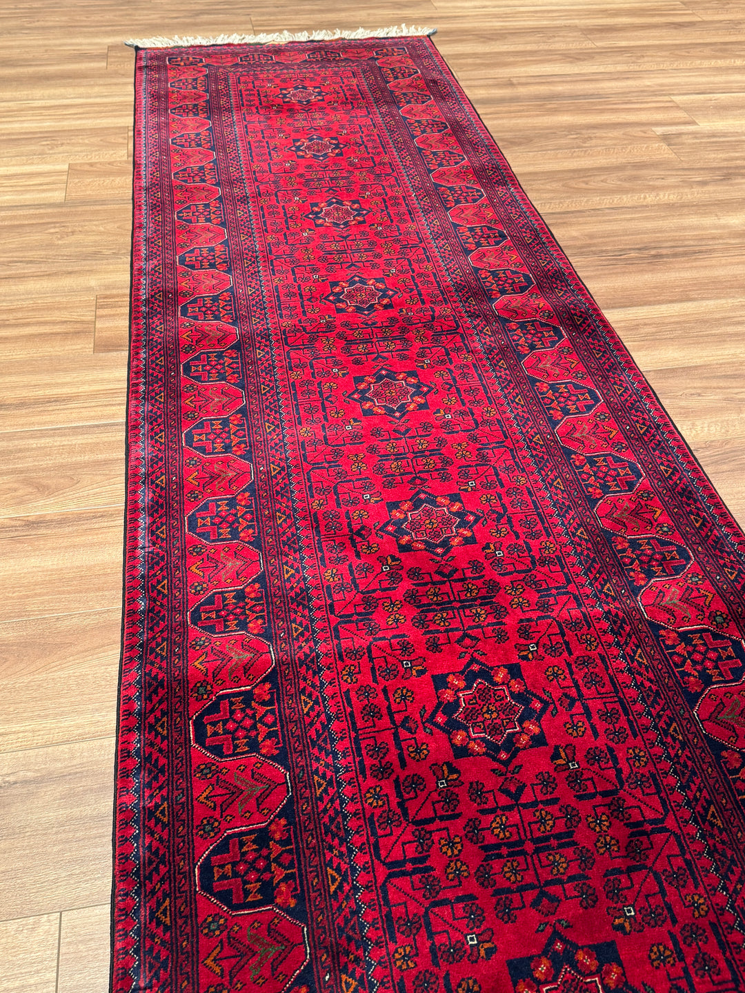 Afgan Halısı Yolluk Bilcik Orijinal El Dokuması Kök Boya Yün 0.84x304 2.55 Metrekare - 3x10 ft