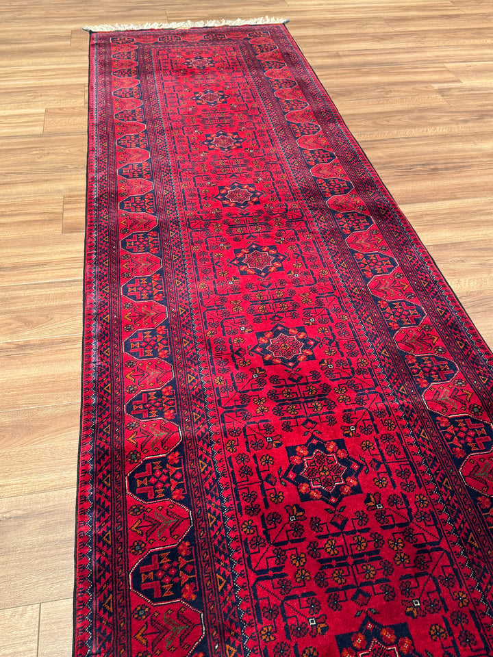 Afgan Halısı Yolluk Bilcik Orijinal El Dokuması Kök Boya Yün 0.84x304 2.55 Metrekare - 3x10 ft