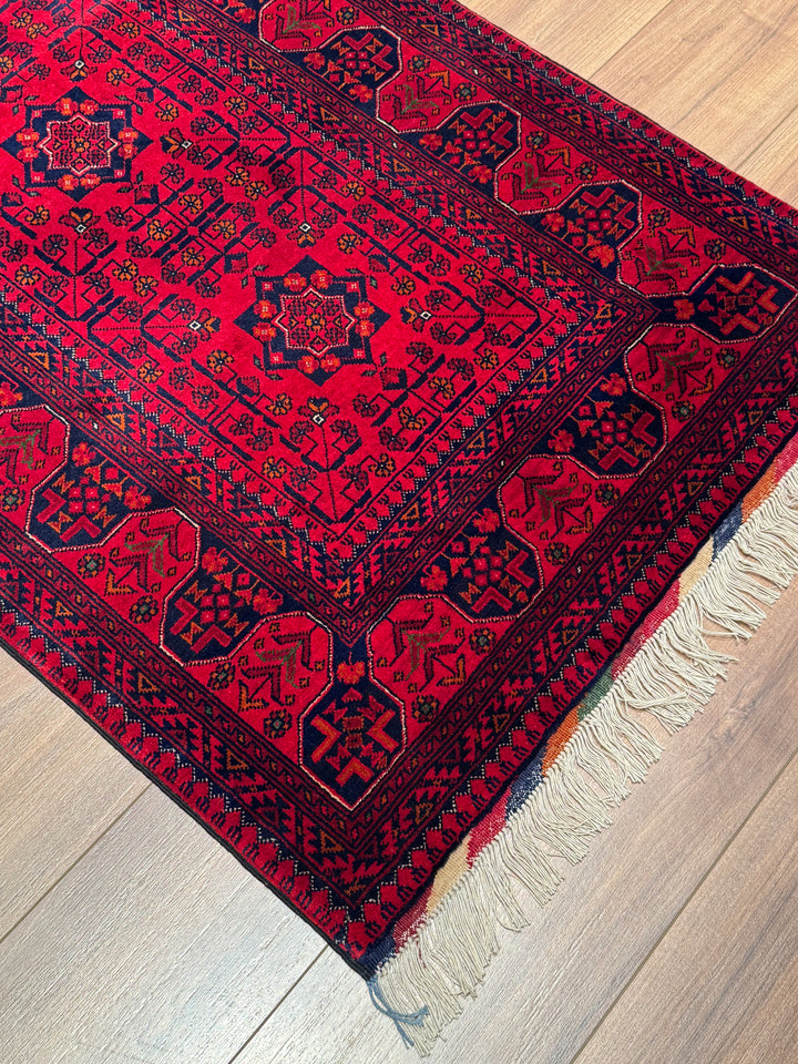 Afgan Halısı Yolluk Bilcik Orijinal El Dokuması Kök Boya Yün 0.84x304 2.55 Metrekare - 3x10 ft