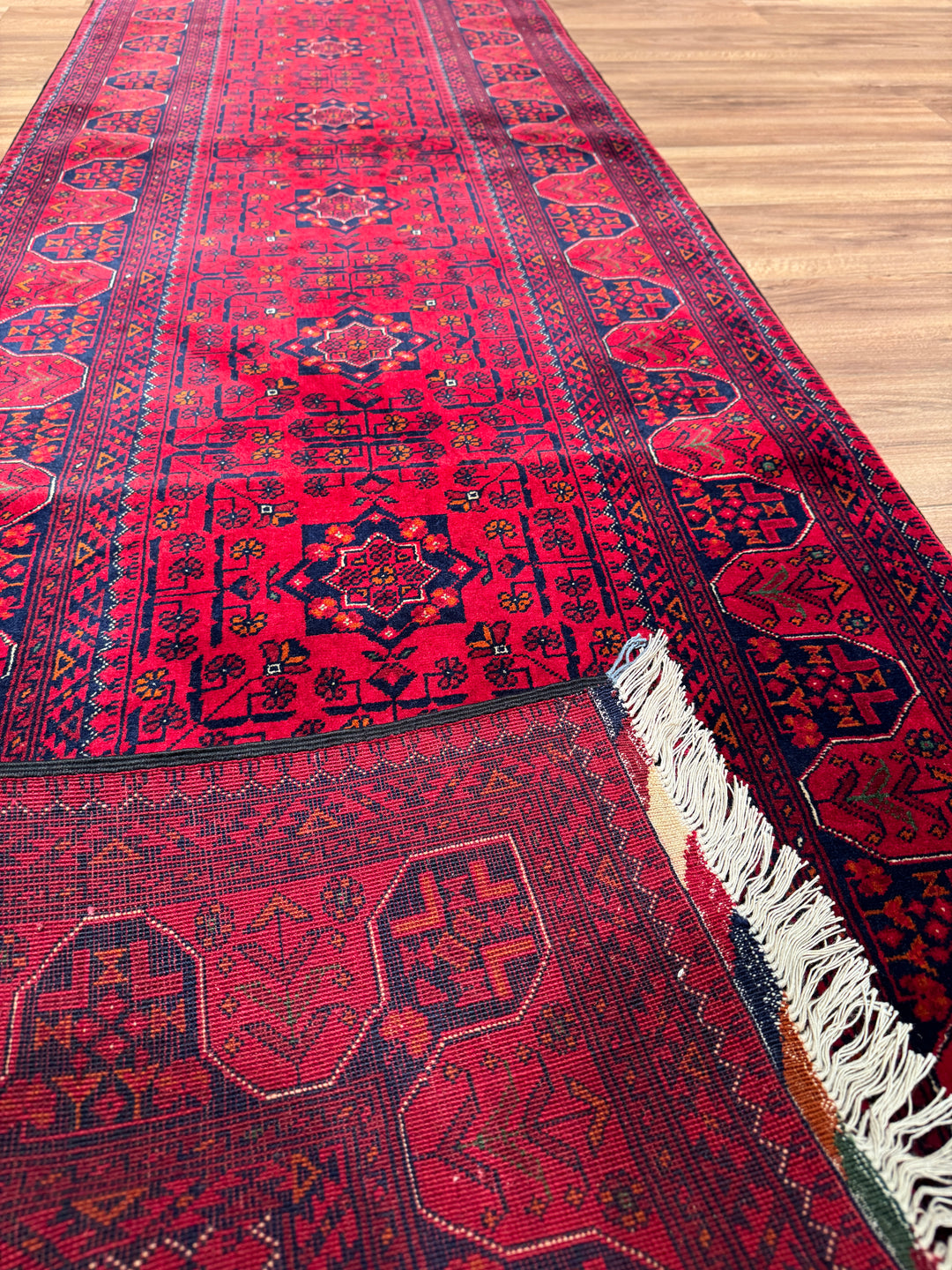 Afgan Halısı Yolluk Bilcik Orijinal El Dokuması Kök Boya Yün 0.84x304 2.55 Metrekare - 3x10 ft