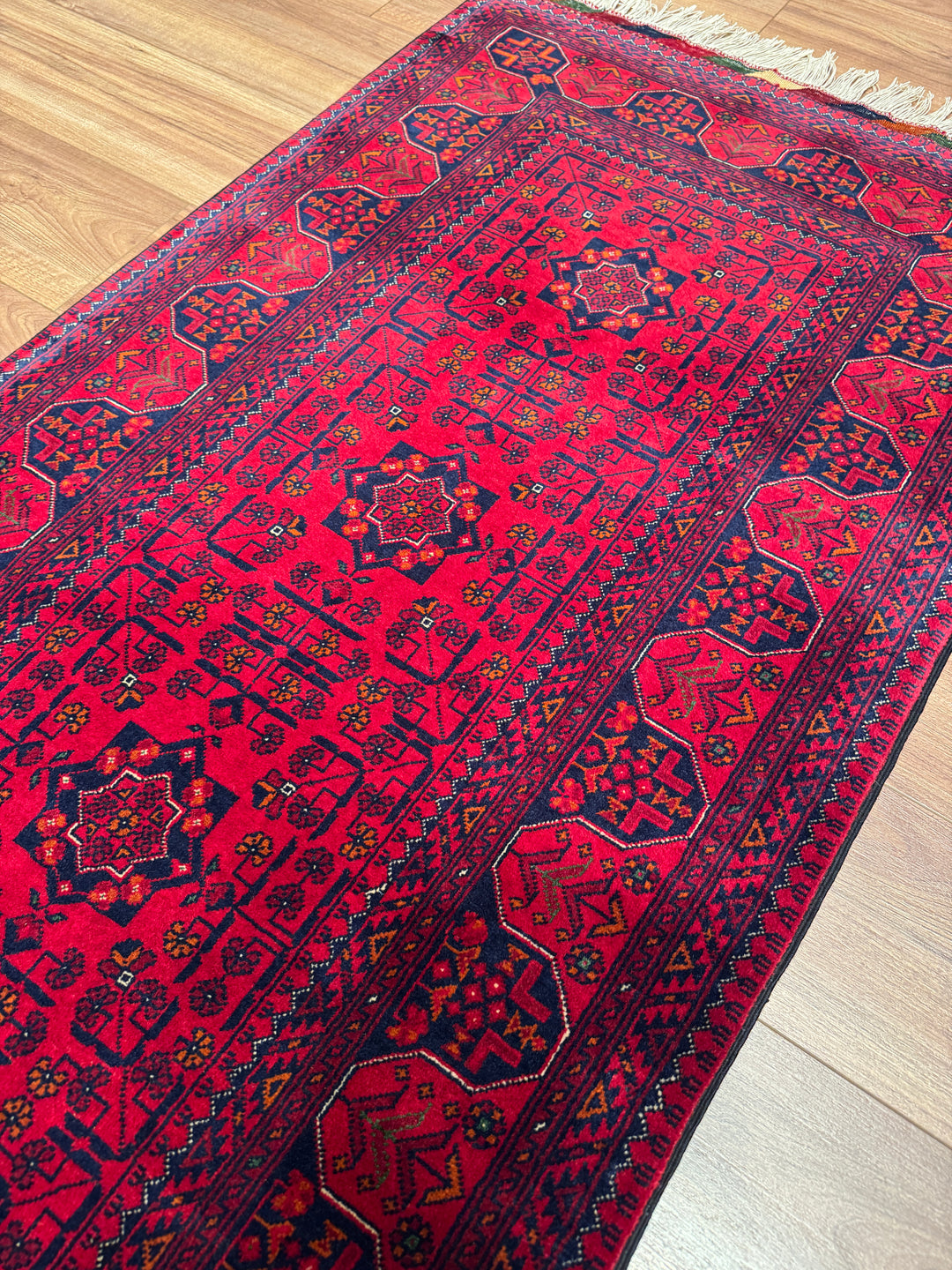 Afgan Halısı Yolluk Bilcik Orijinal El Dokuması Kök Boya Yün 0.84x304 2.55 Metrekare - 3x10 ft