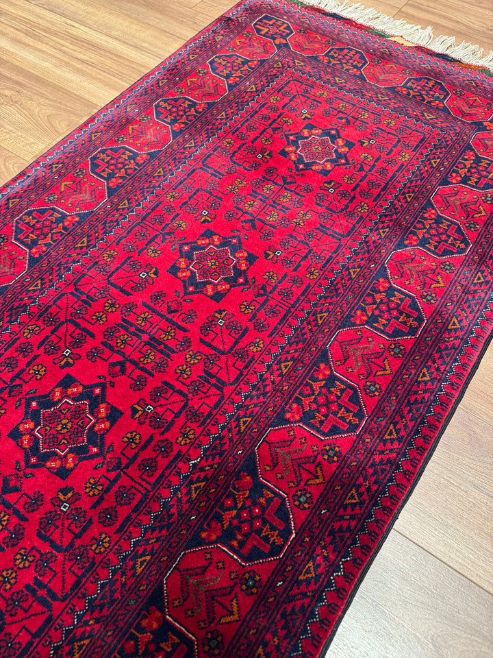 Afgan Halısı Yolluk Bilcik Orijinal El Dokuması Kök Boya Yün 0.84x304 2.55 Metrekare - 3x10 ft