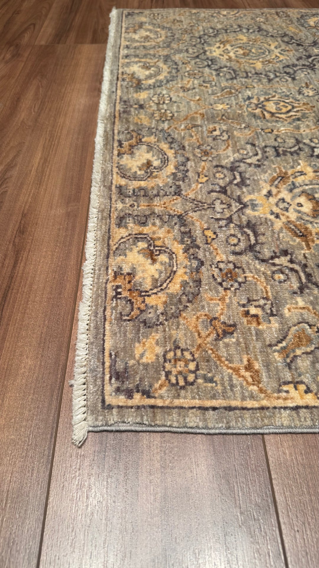 Uşak Original Hand Woven Gray Vegetable Dyed Wool Carpet 122x171 2.09 Square Meters - 4x6 ft