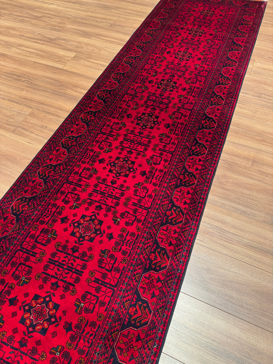 Afgan Halısı Yolluk Bilcik Orijinal El Dokuması Kök Boya Yün 0.81x300 2.43 Metrekare - 3x10 ft