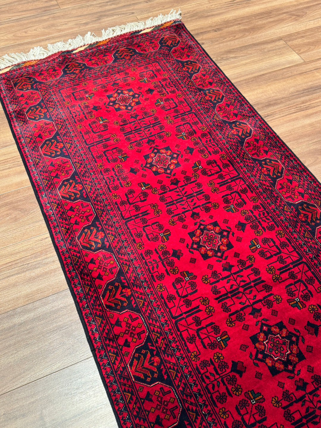 Afgan Halısı Yolluk Bilcik Orijinal El Dokuması Kök Boya Yün 0.81x300 2.43 Metrekare - 3x10 ft