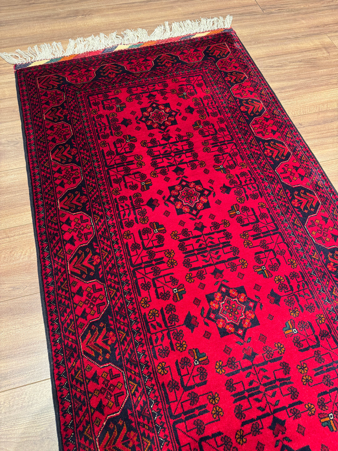 Afgan Halısı Yolluk Bilcik Orijinal El Dokuması Kök Boya Yün 0.81x300 2.43 Metrekare - 3x10 ft