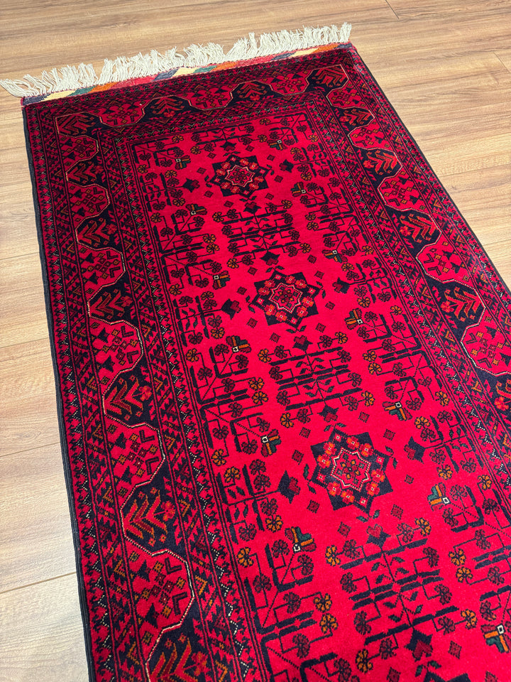 Afgan Halısı Yolluk Bilcik Orijinal El Dokuması Kök Boya Yün 0.81x300 2.43 Metrekare - 3x10 ft