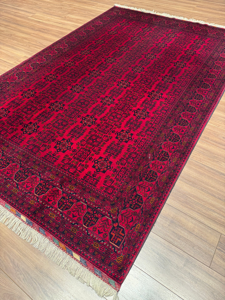 Afgan Halısı Bilcik Orijinal El Dokuması Kök Boya Yün 197x298 5.87 Metrekare - 7x10 ft
