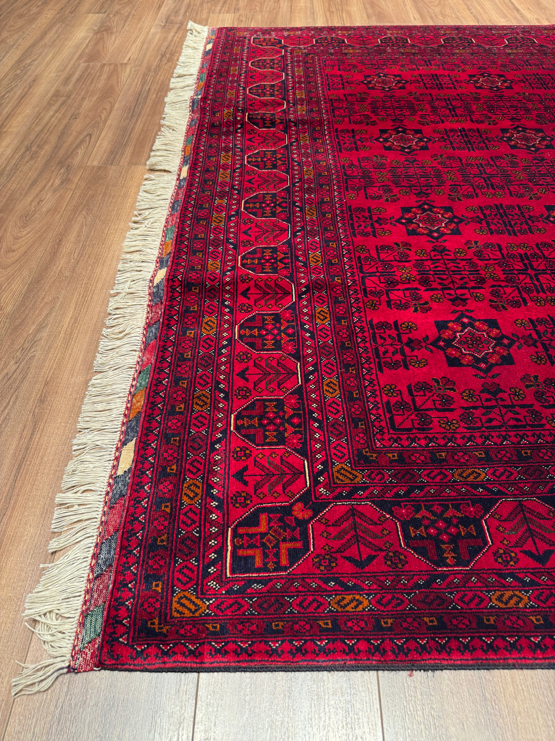 Afgan Halısı Bilcik Orijinal El Dokuması Kök Boya Yün 197x298 5.87 Metrekare - 7x10 ft