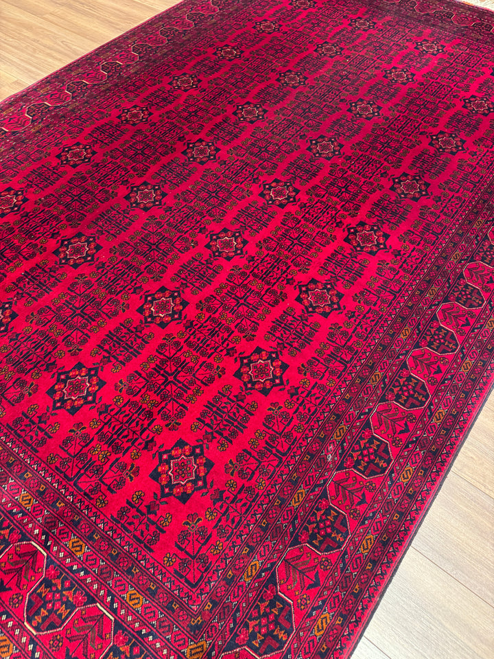 Afgan Halısı Bilcik Orijinal El Dokuması Kök Boya Yün 197x298 5.87 Metrekare - 7x10 ft