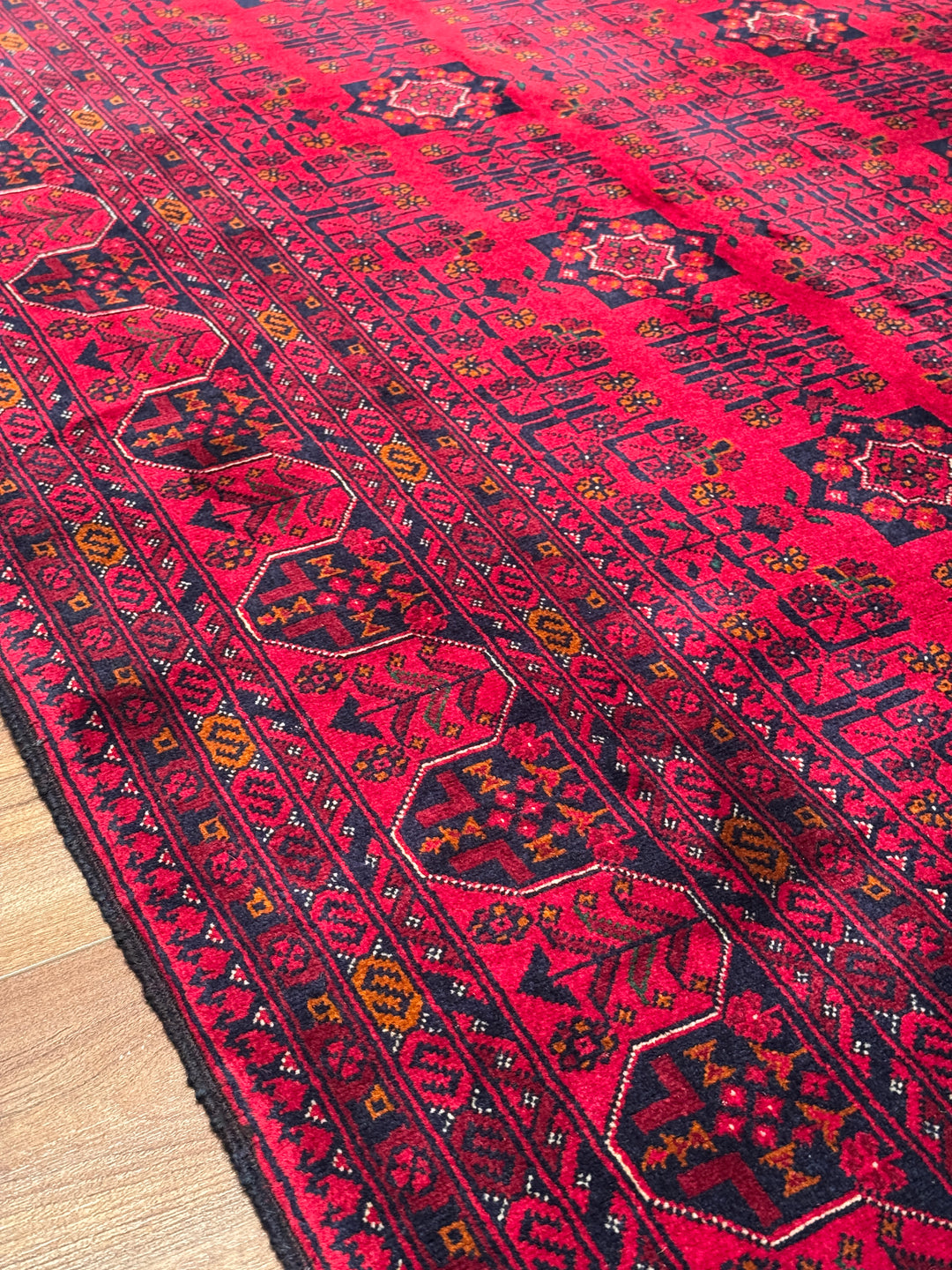 Afgan Halısı Bilcik Orijinal El Dokuması Kök Boya Yün 197x298 5.87 Metrekare - 7x10 ft
