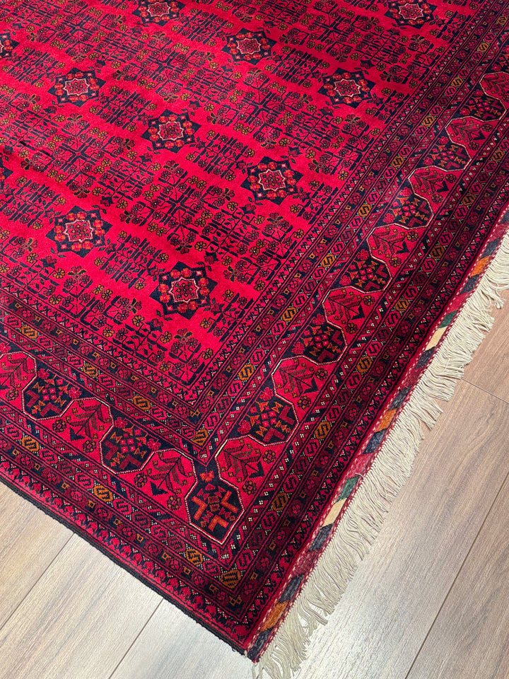 Afgan Halısı Bilcik Orijinal El Dokuması Kök Boya Yün 197x298 5.87 Metrekare - 7x10 ft