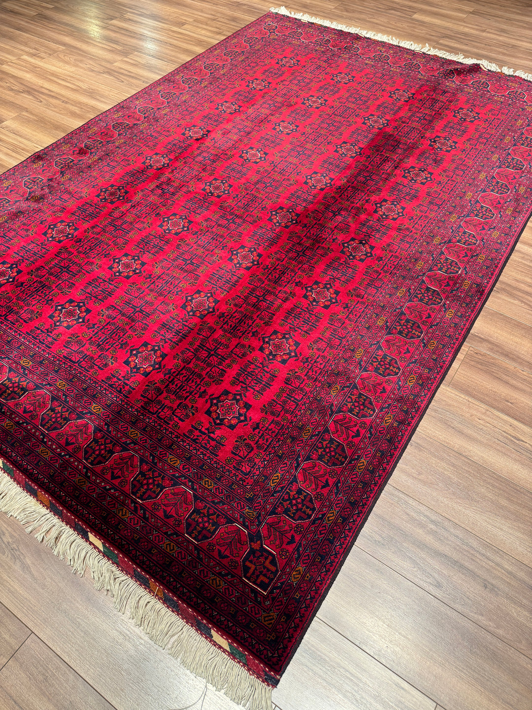 Afgan Halısı Bilcik Orijinal El Dokuması Kök Boya Yün 197x298 5.87 Metrekare - 7x10 ft