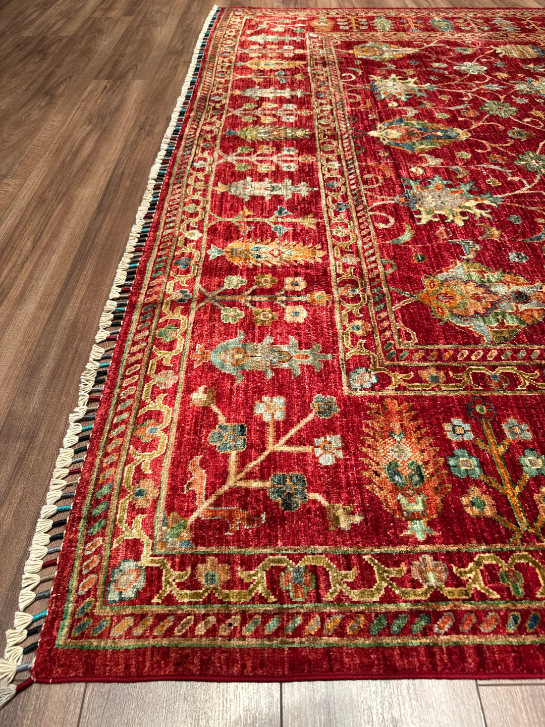 Sultani Binbirgece Orijinal El Dokuması Kırmızı Kök Boya Yün Halı 248x305 7.56 Metrekare - 8x10 ft