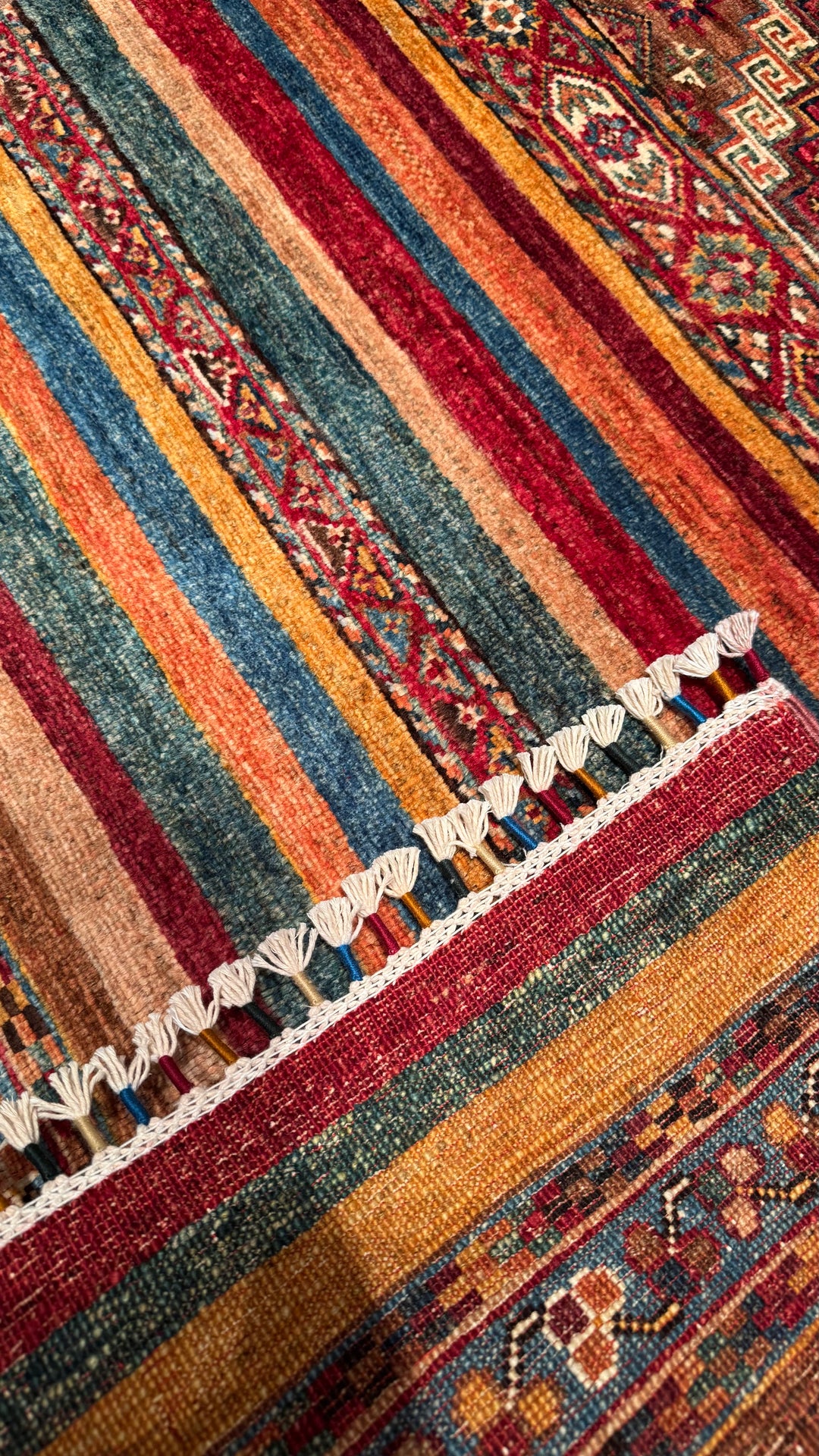 Khorjin Original Hand Woven Multi Vegetable Dyed Wool Carpet 106x153 1.62 Square Meters - 3x5 ft