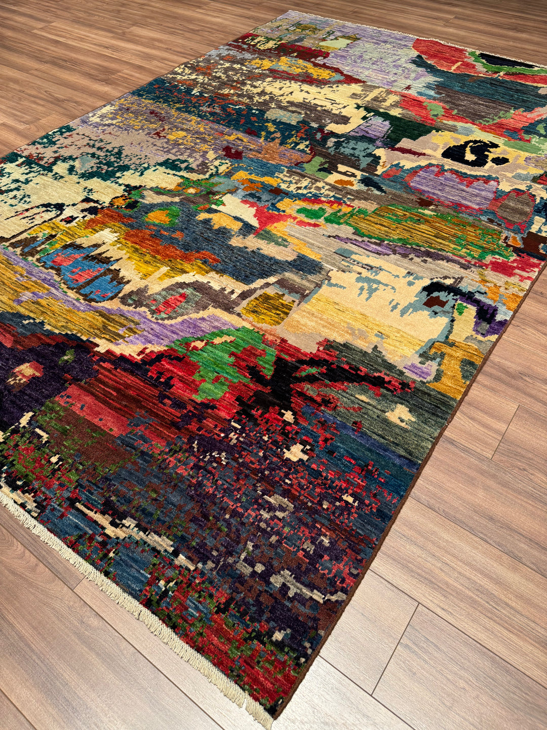 Perende Original Hand-Woven Multi Vegetable Dyed Wool Carpet 200x293 5.86 Square Meters - 7x10 ft