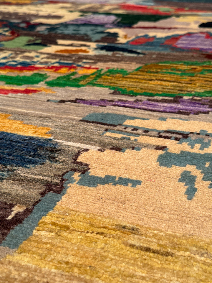 Perende Original Hand-Woven Multi Vegetable Dyed Wool Carpet 200x293 5.86 Square Meters - 7x10 ft