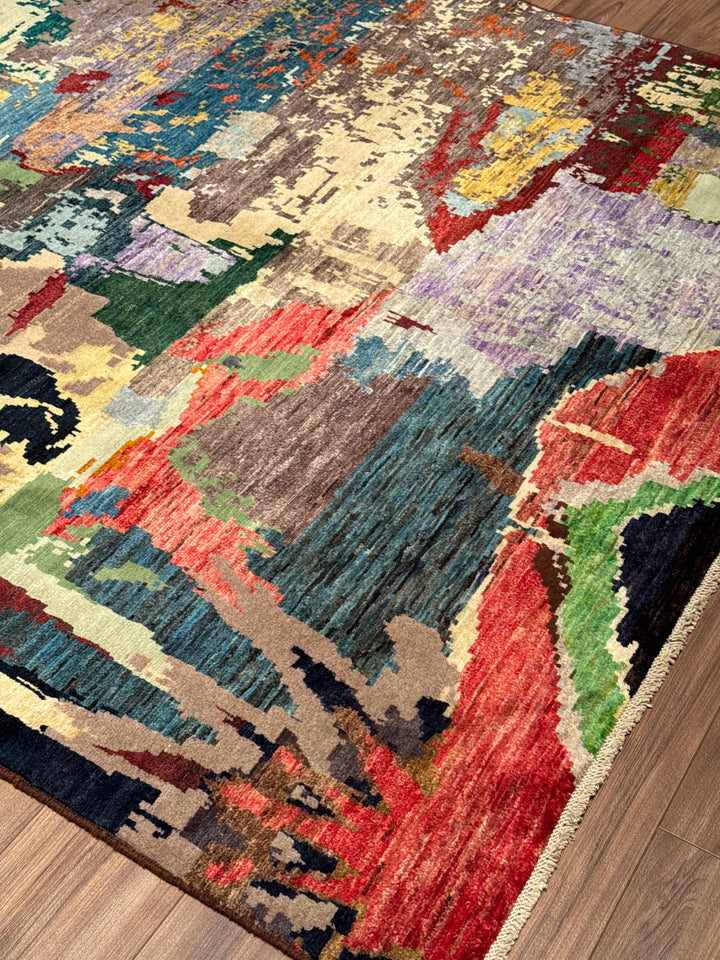 Perende Original Hand-Woven Multi Vegetable Dyed Wool Carpet 200x293 5.86 Square Meters - 7x10 ft